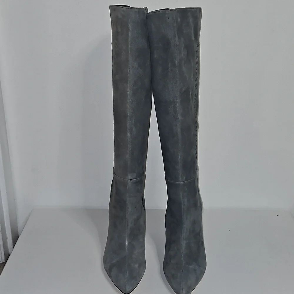 White House Black Market Faux Suede Boots Size 7 1/2